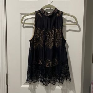 Forever 21 Black fancy crop top